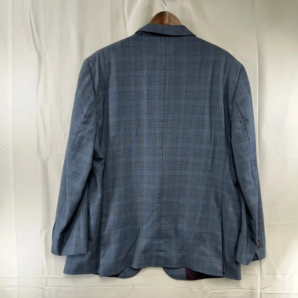 Cremieux Sport Coat Mens 46R Blue Glen Plaid Loro Piana Wool Blazer Canada
